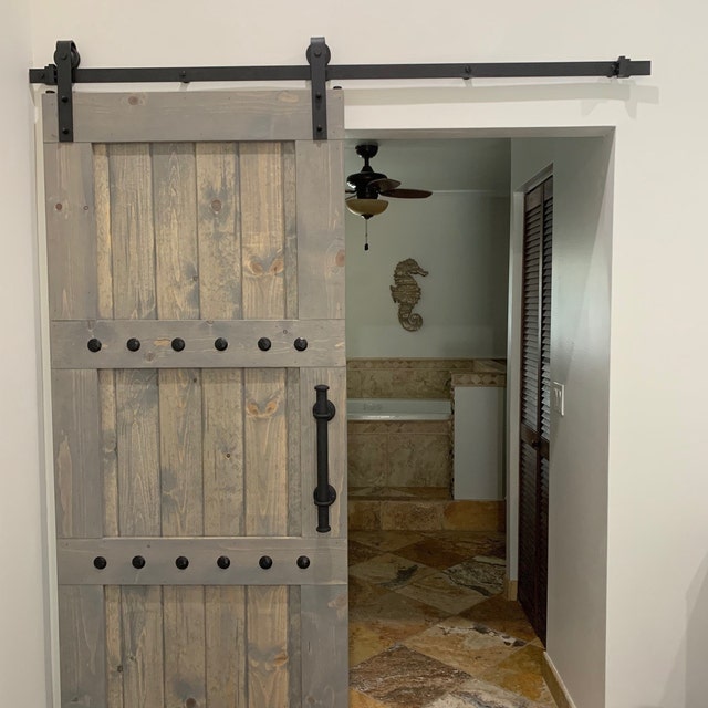 NW Woodennail - Custom Barn Door in Classic Gray