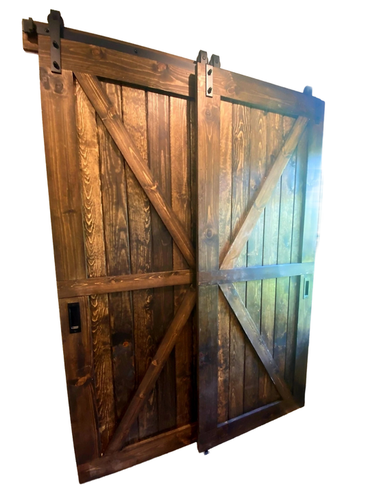 British Brace Bypass Barn Door Packages - NW WoodenNail