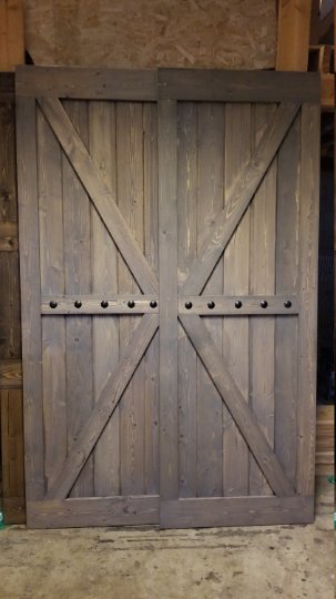Custom Double British Brace K Style Barn Door