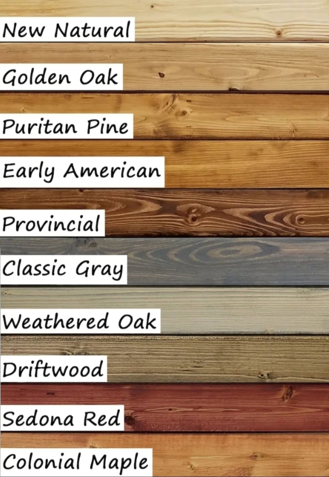 Variety of wood types available for custom barn shutters