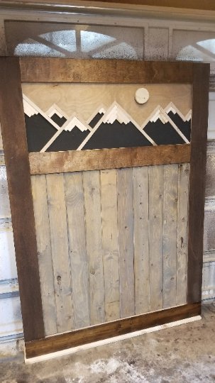 Mountain Scape Custom Barn Door | XL Barn Doors | NW WoodenNail