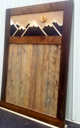Barn Door with mountains | XL Barn Doors | NW WoodenNail